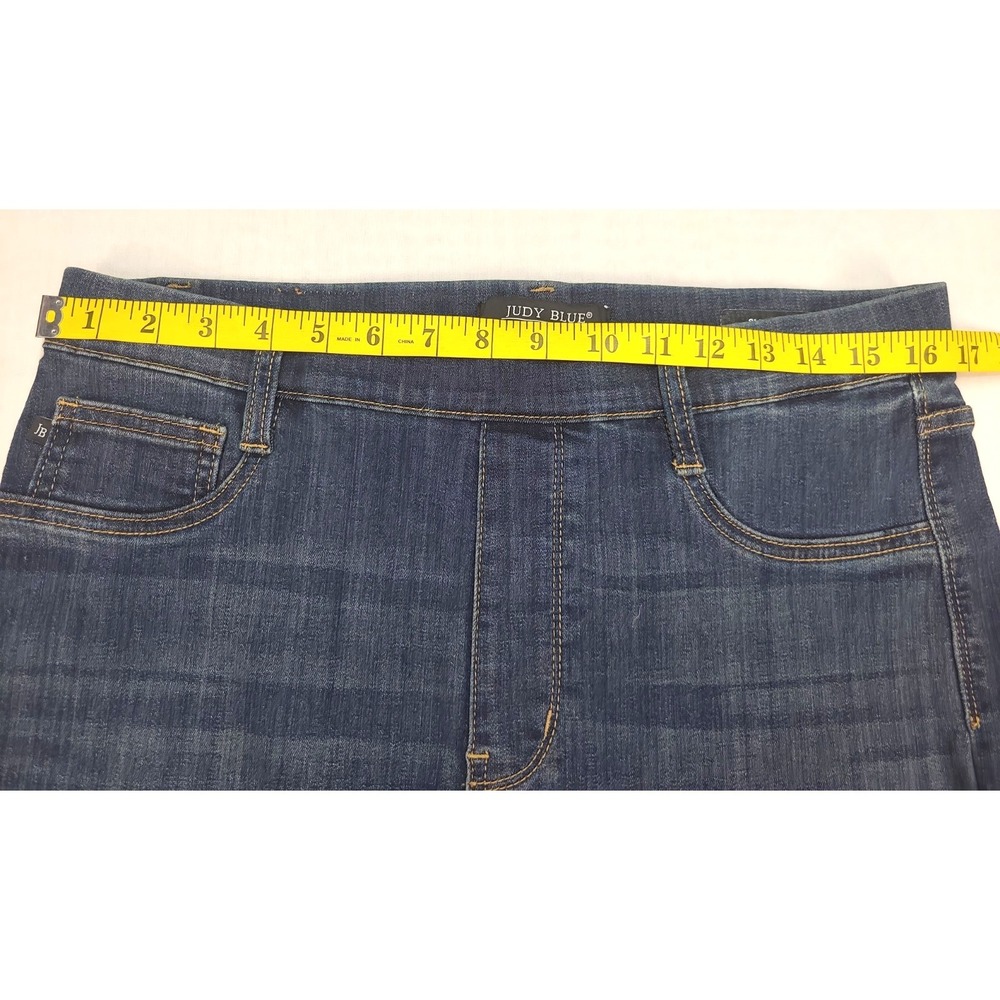 Judy Blue Stretch Jeans Jeggings Sz 13/31 Dk Wash Hi Rise Slim Fit Bootcut - Picture 7 of 10